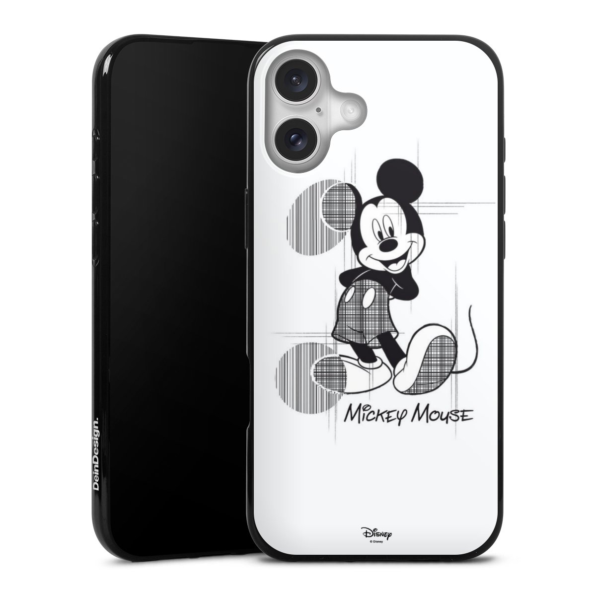 iPhone 16 Plus Handy Silikon Hülle Case schwarz Handyhülle Official Licensed Product Mickey Mouse Disney