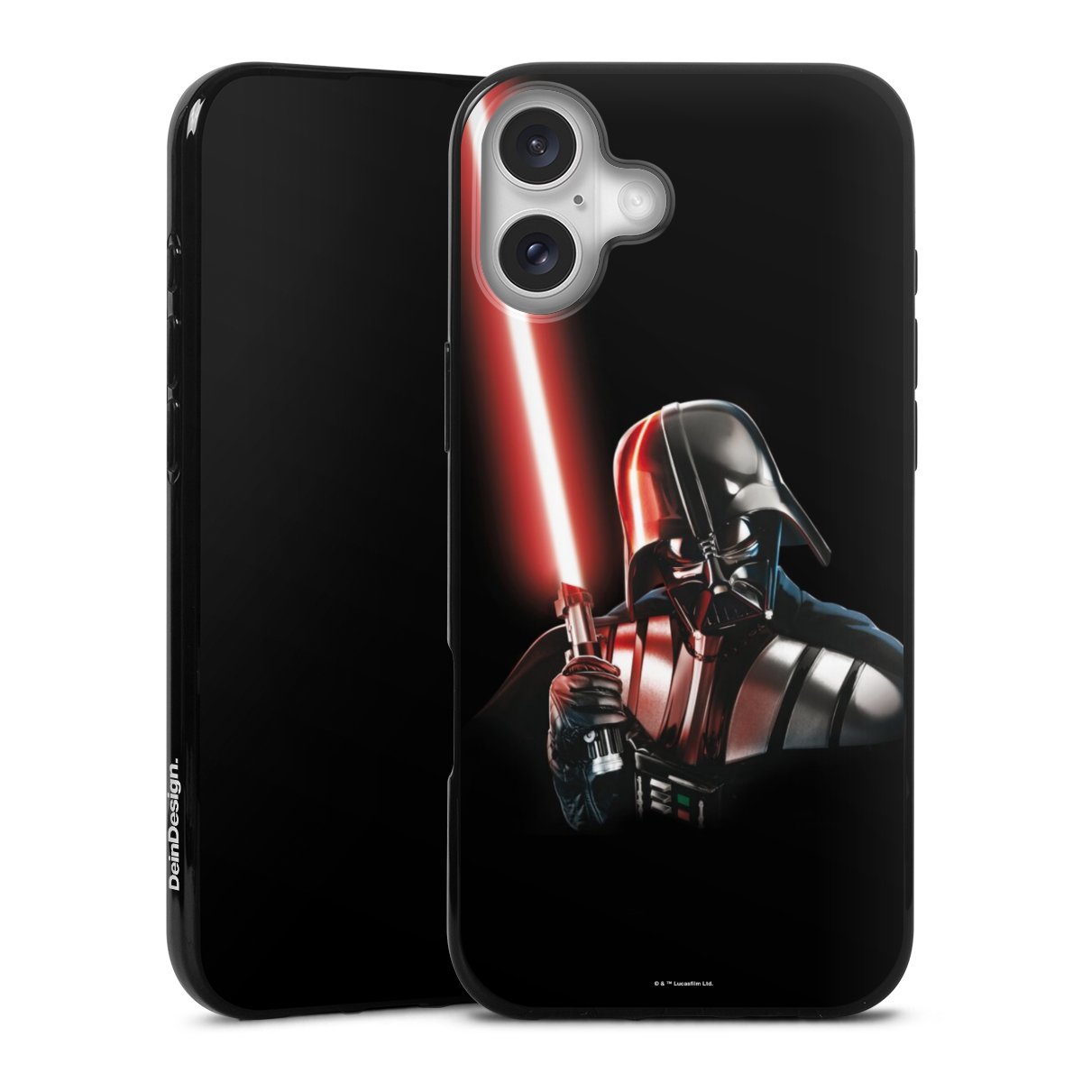 iPhone 16 Plus Handy Silikon Hülle Case schwarz Handyhülle Darth Vader Star Wars Merchandise