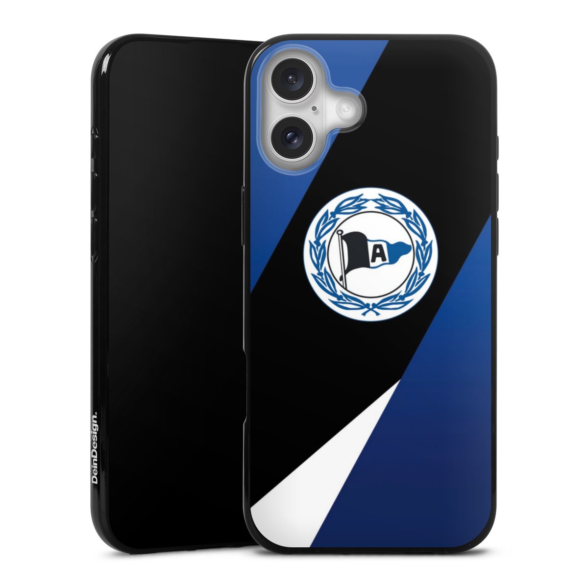 iPhone 16 Plus Handy Silikon Hülle Case schwarz Handyhülle Official Licensed Product Arminia Bielefeld Dsc