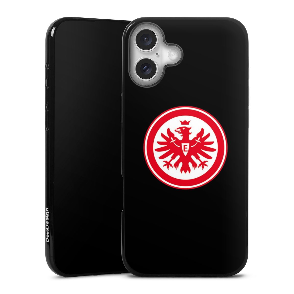 iPhone 16 Plus Handy Silikon Hülle Case schwarz Handyhülle Eagle Sge Eintracht Frankfurt