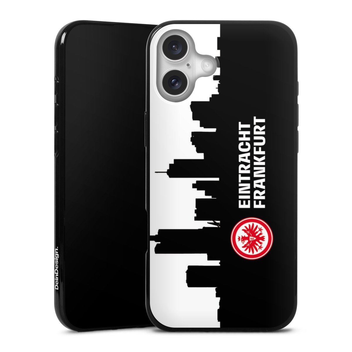 iPhone 16 Plus Handy Silikon Hülle Case schwarz Handyhülle Sge Official Licensed Product Eintracht Frankfurt