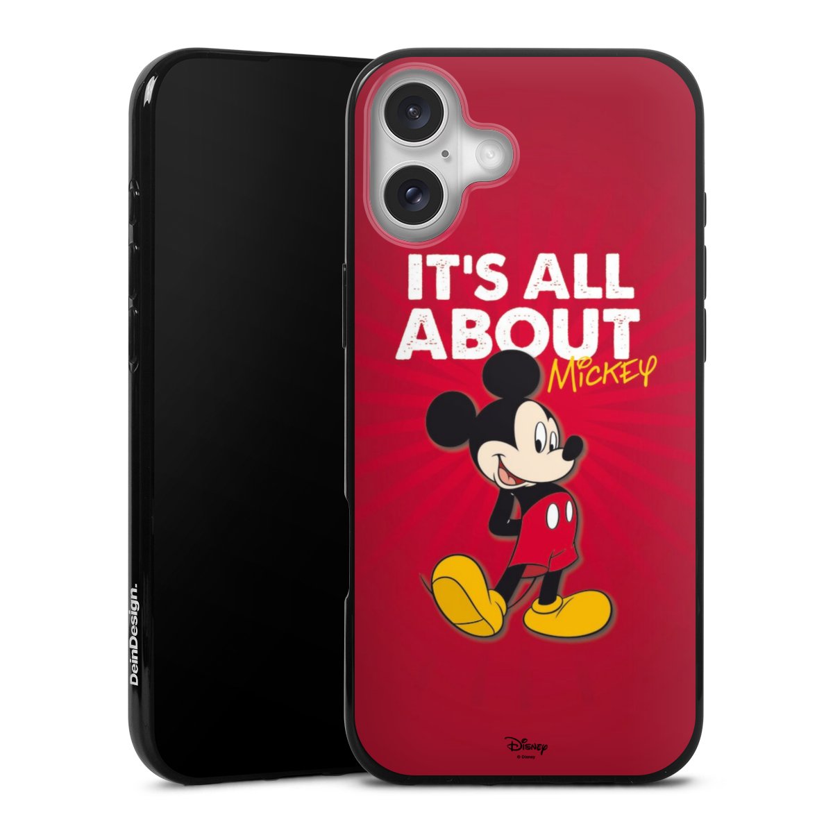 iPhone 16 Plus Handy Silikon Hülle Case schwarz Handyhülle Mouse Disney Official Licensed Product