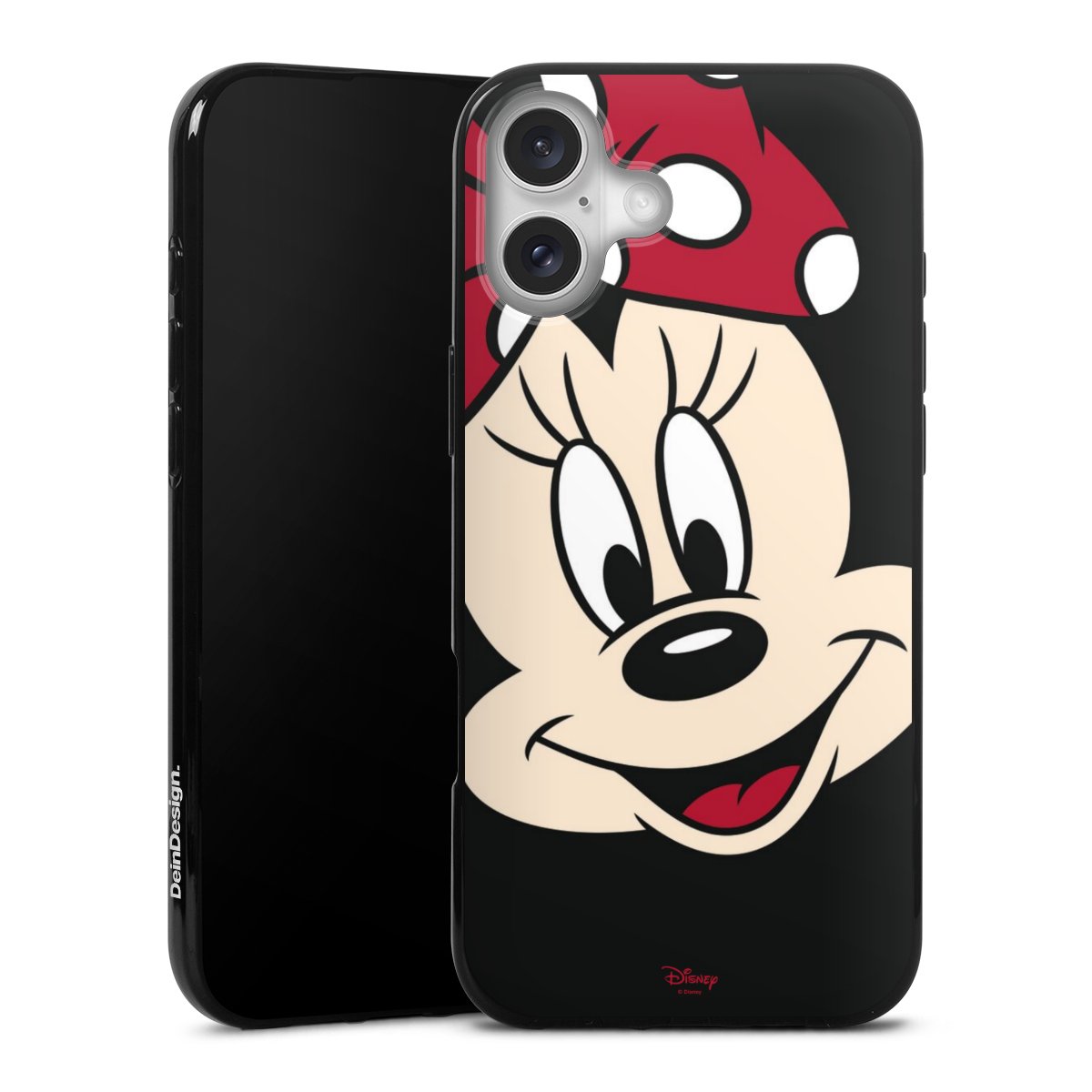 iPhone 16 Plus Handy Silikon Hülle Case schwarz Handyhülle Disney Minnie Mouse Official Licensed Product