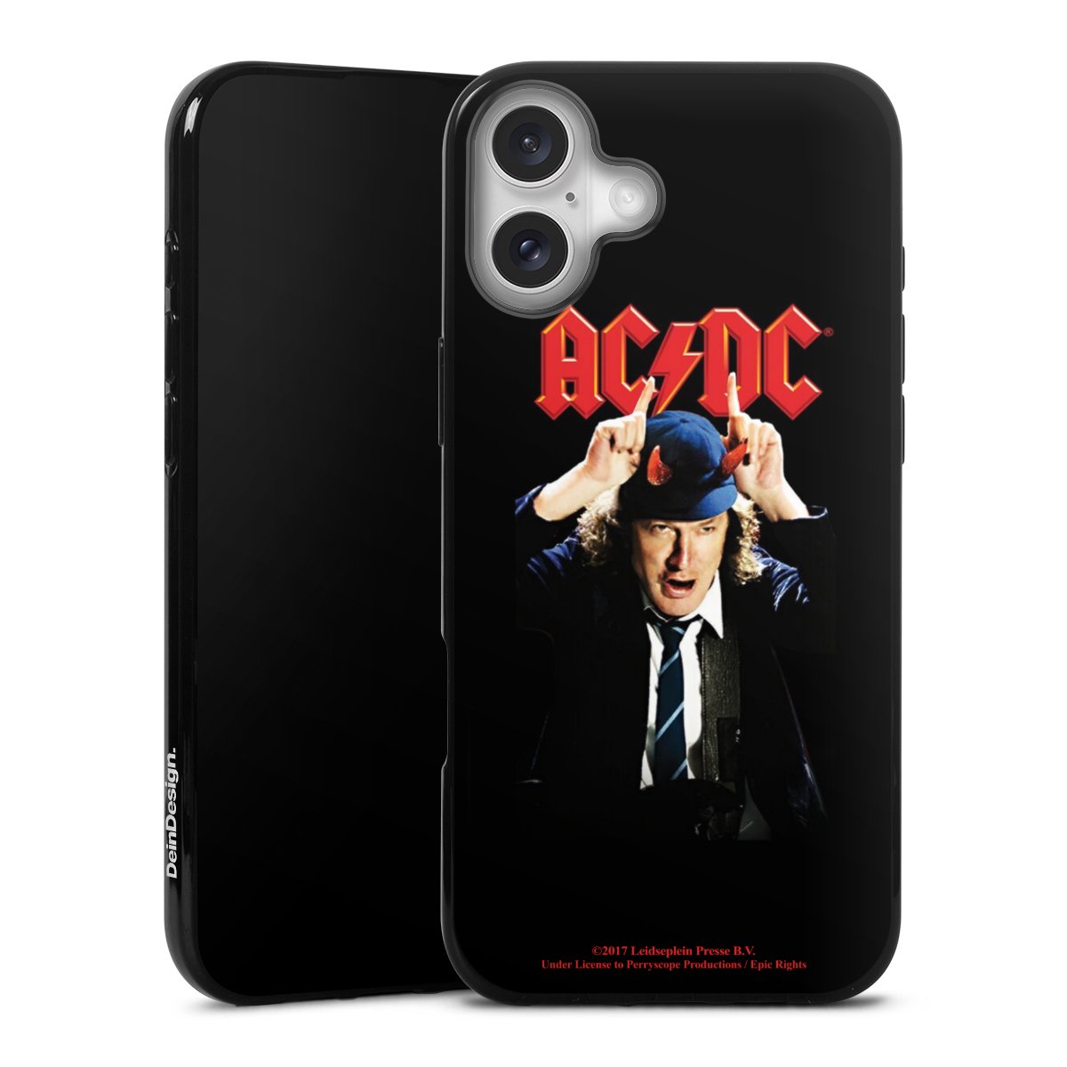 iPhone 16 Plus Handy Silikon Hülle Case schwarz Handyhülle Merchandise Acdc Riverplate