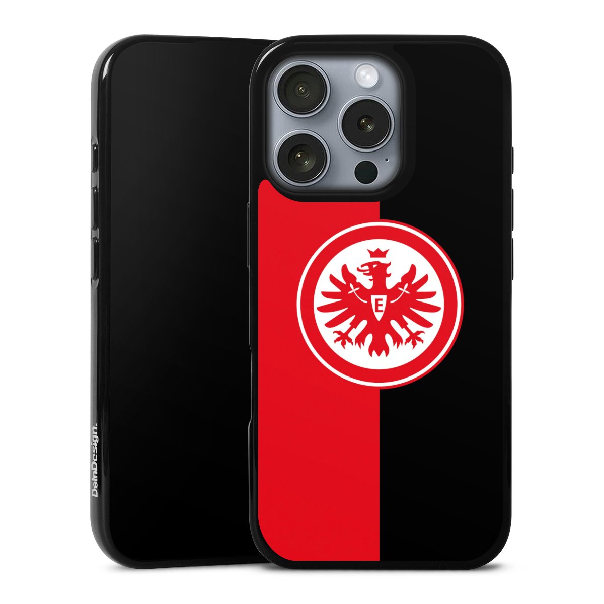 iPhone 16 Pro Handy Silikon Hülle Case schwarz Handyhülle Official Licensed Product Eintracht Frankfurt Sge