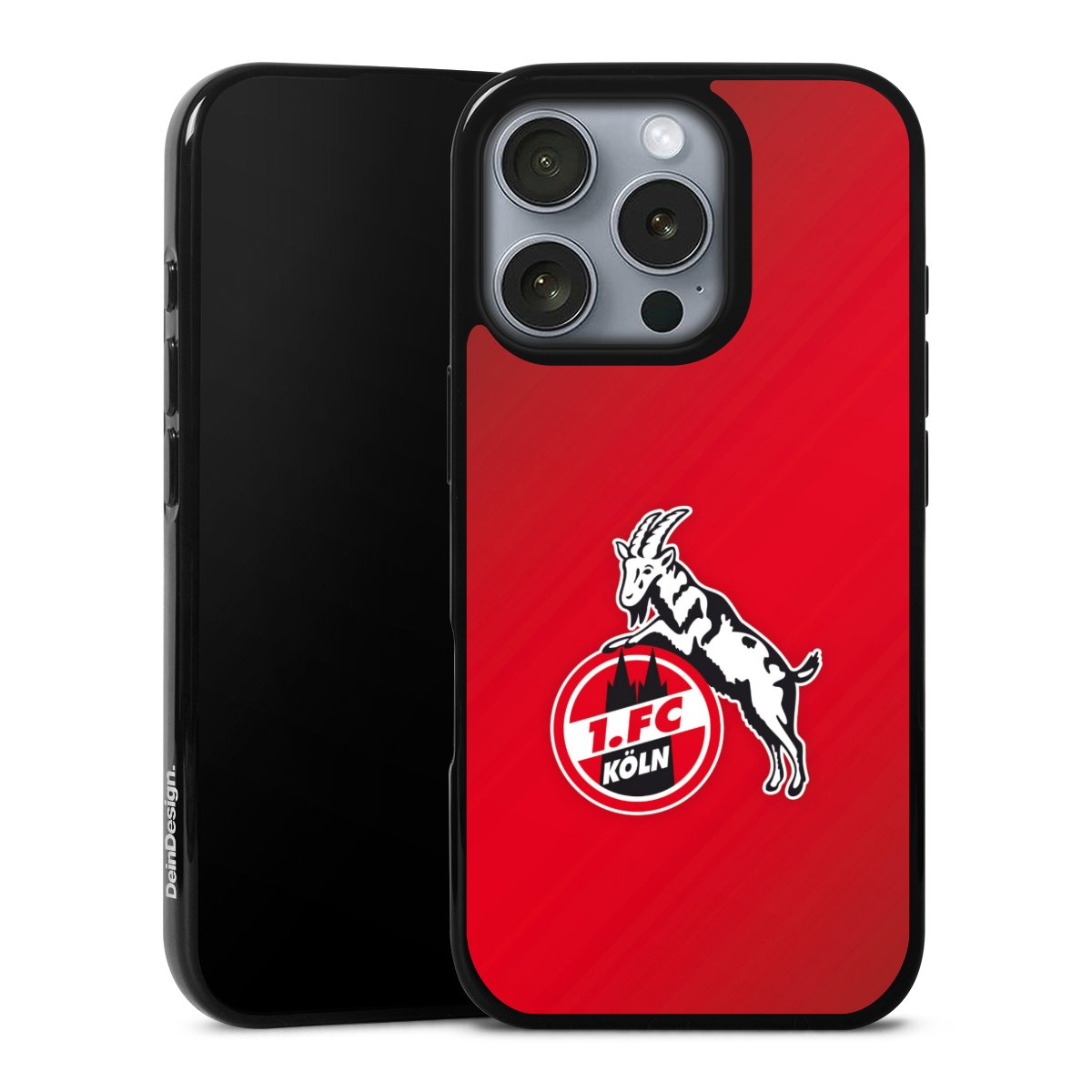 iPhone 16 Pro Handy Silikon Hülle Case schwarz Handyhülle Official Licensed Product Effzeh 1. Fc Köln