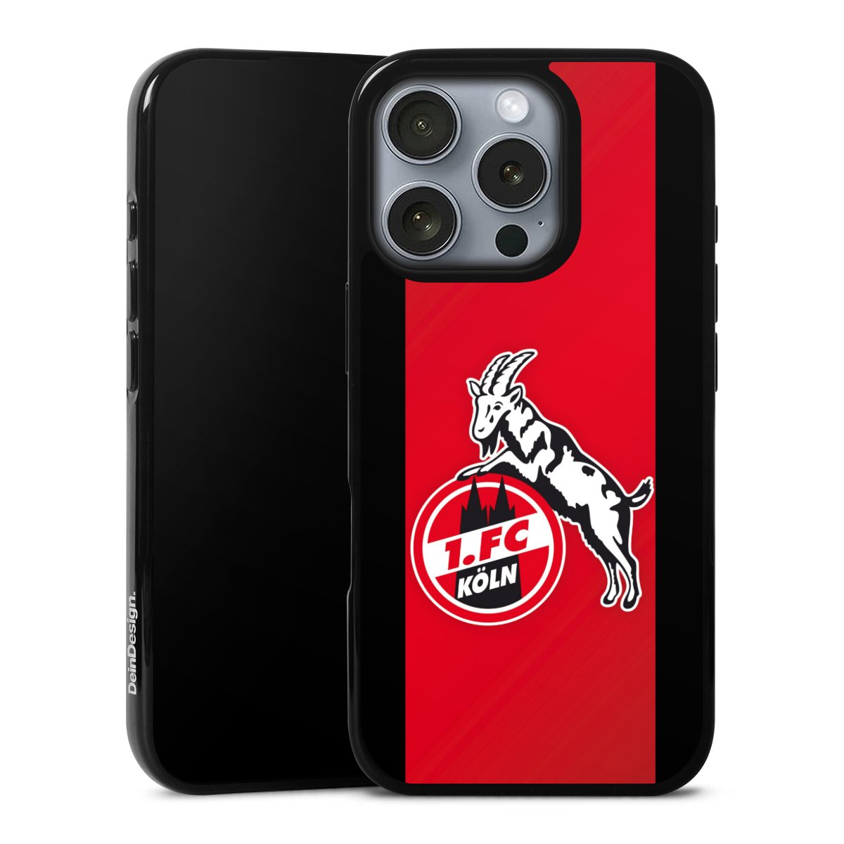 iPhone 16 Pro Handy Silikon Hülle Case schwarz Handyhülle Official Licensed Product Billy Goat Hennes 1. Fc Köln