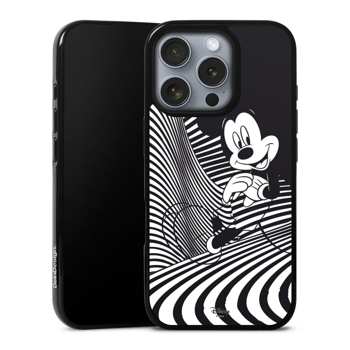 iPhone 16 Pro Handy Silikon Hülle Case schwarz Handyhülle Disney Official Licensed Product Mickey Mouse