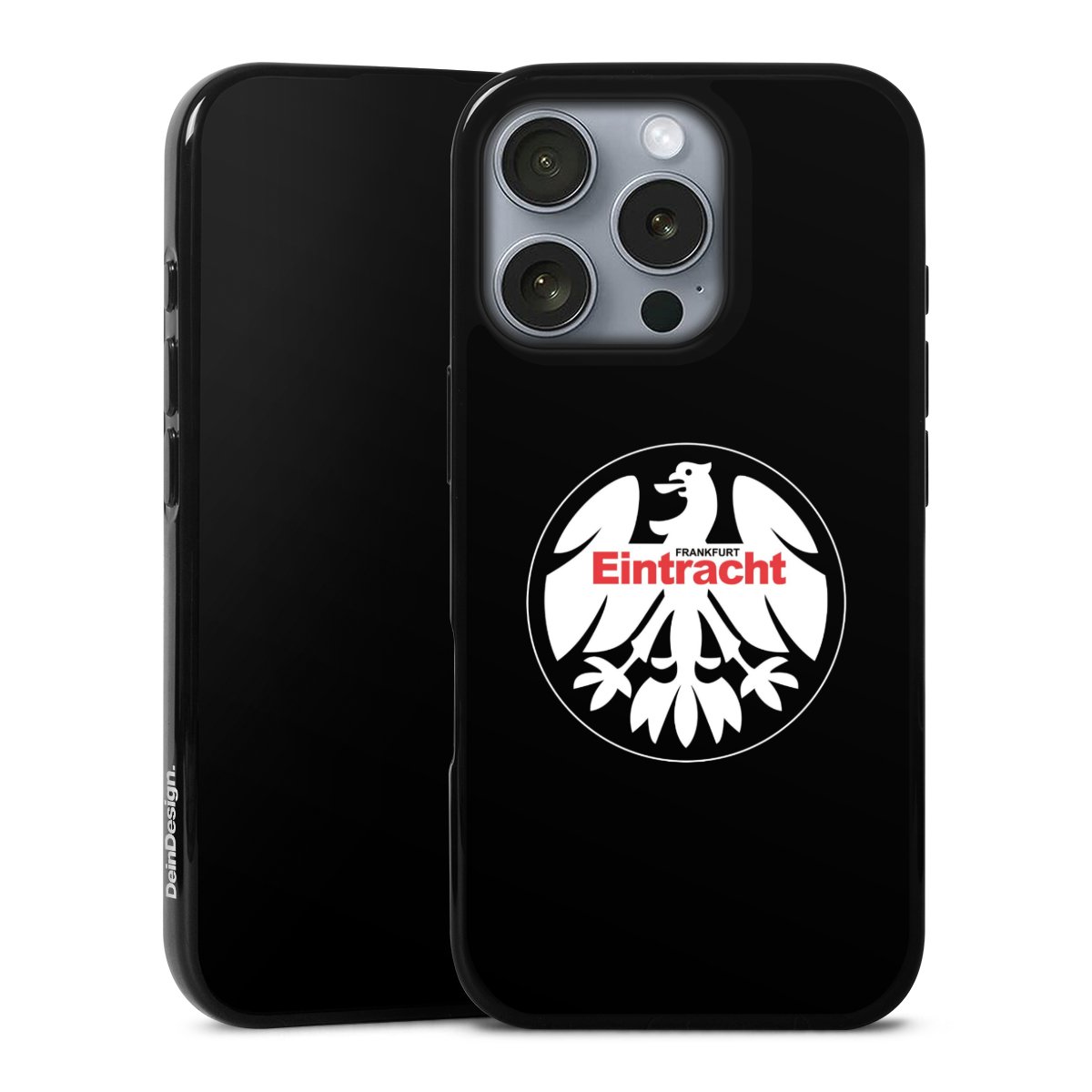 iPhone 16 Pro Handy Silikon Hülle Case schwarz Handyhülle Official Licensed Product Eintracht Frankfurt Sge