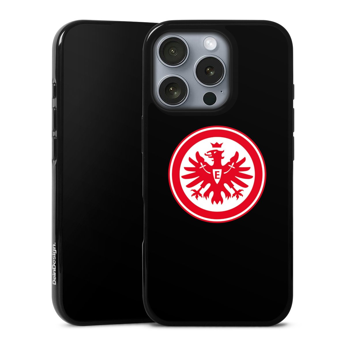 iPhone 16 Pro Handy Silikon Hülle Case schwarz Handyhülle Eintracht Frankfurt Sge Eagle