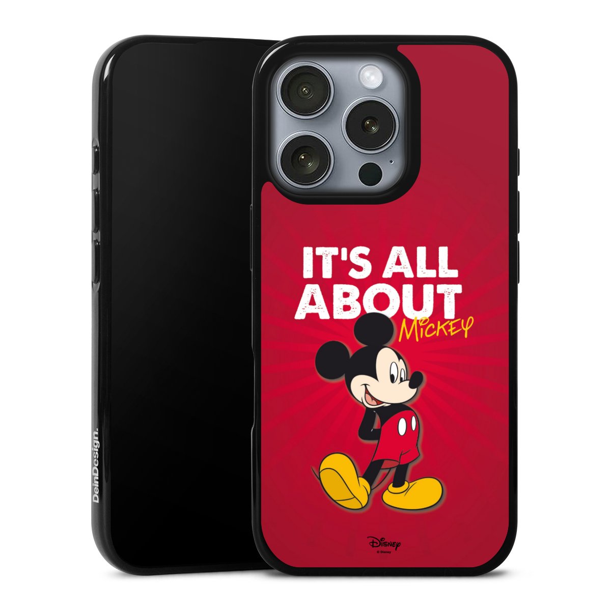 iPhone 16 Pro Handy Silikon Hülle Case schwarz Handyhülle Mouse Disney Official Licensed Product