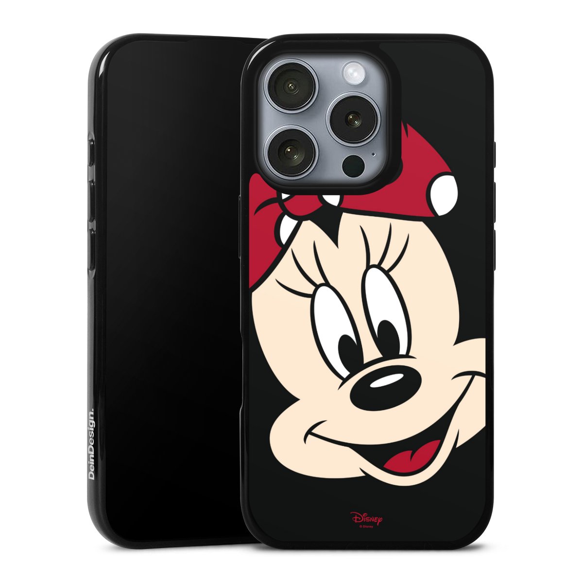 iPhone 16 Pro Handy Silikon Hülle Case schwarz Handyhülle Minnie Mouse Official Licensed Product Disney