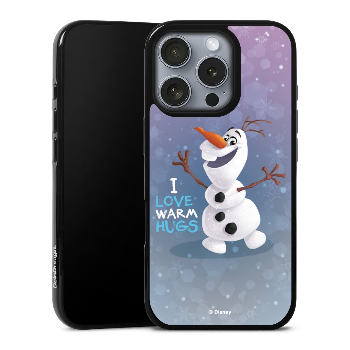 iPhone 16 Pro Handy Silikon Hülle Case schwarz Handyhülle Frozen Frozen Olaf Official Licensed Product