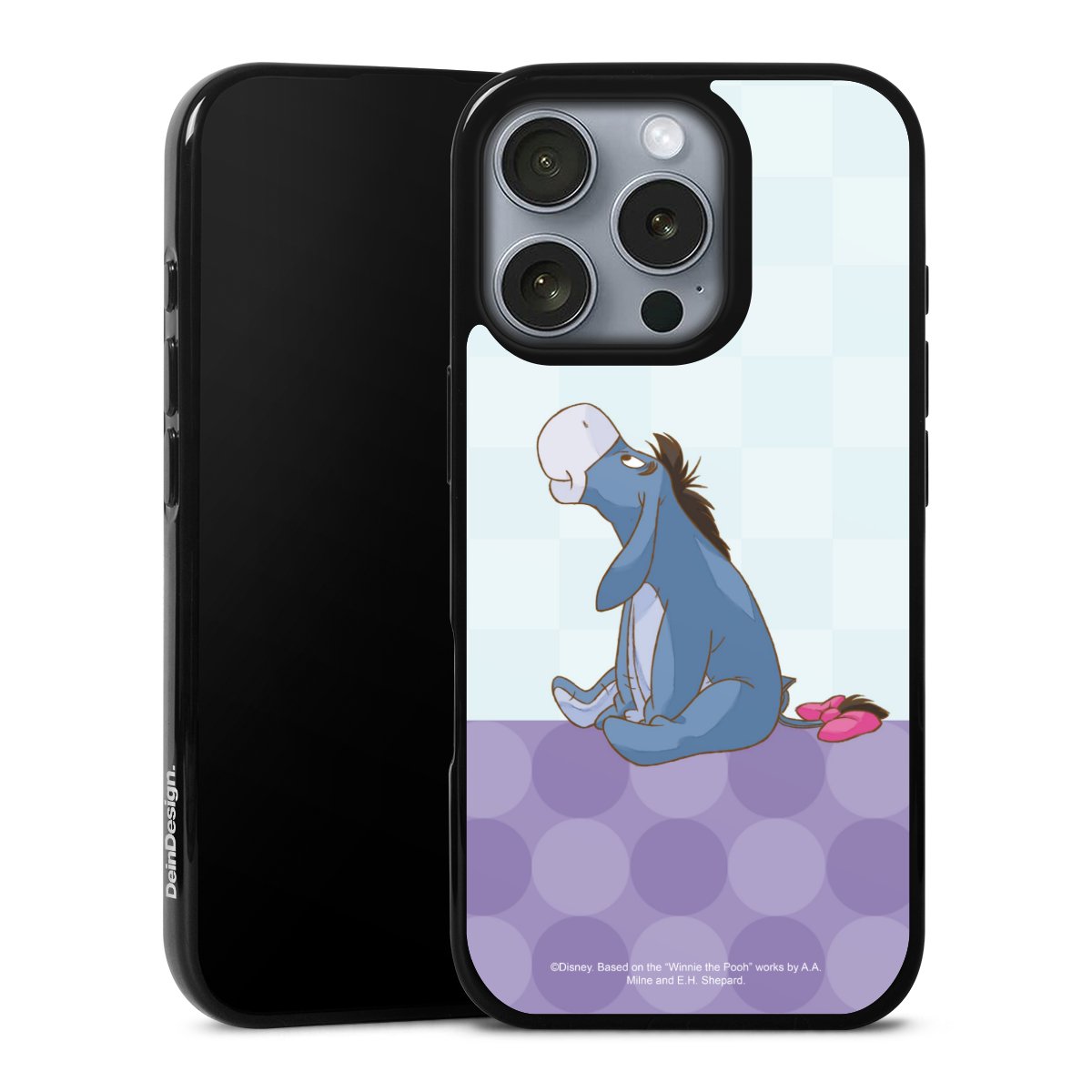 iPhone 16 Pro Handy Silikon Hülle Case schwarz Handyhülle Disney Donkey Winnie The Pooh