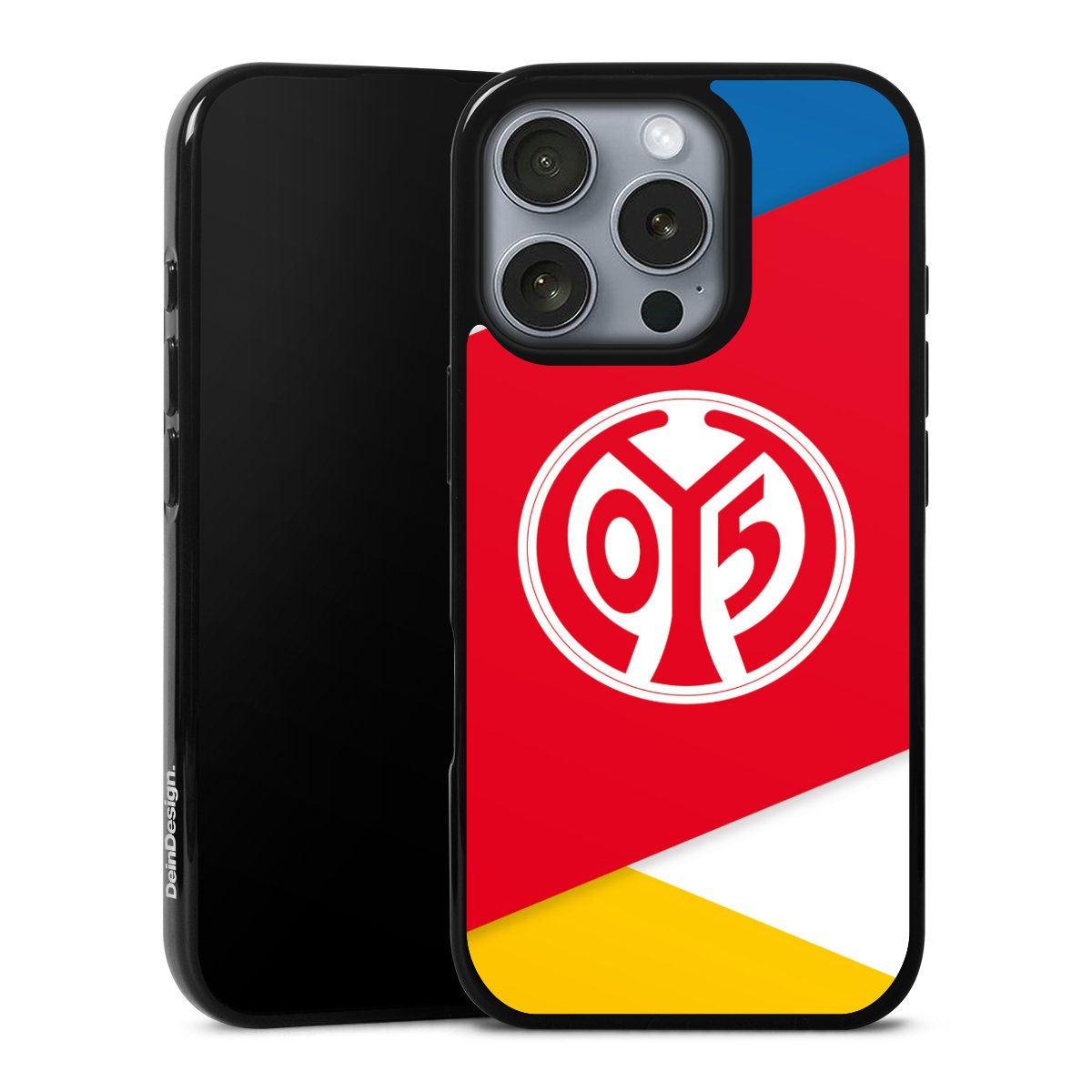 iPhone 16 Pro Handy Silikon Hülle Case schwarz Handyhülle Official Licensed Product Soccer 1. Fsv Mainz 05 E.V.