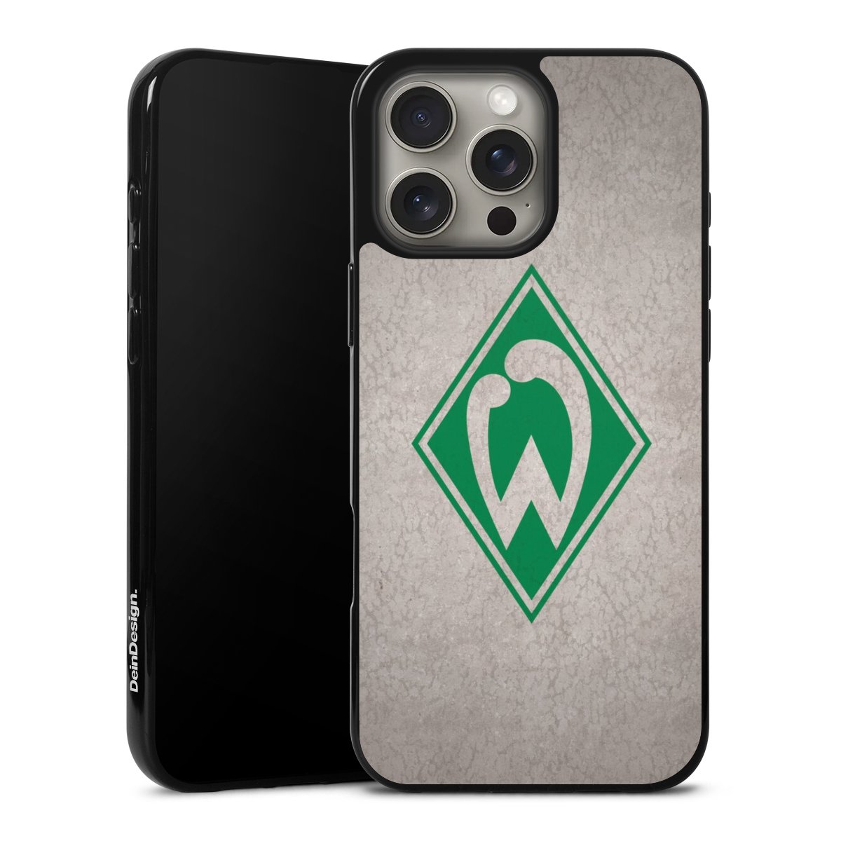 iPhone 16 Pro Max Handy Silikon Hülle Case schwarz Handyhülle Sv Werder Bremen Concrete Official Licensed Product