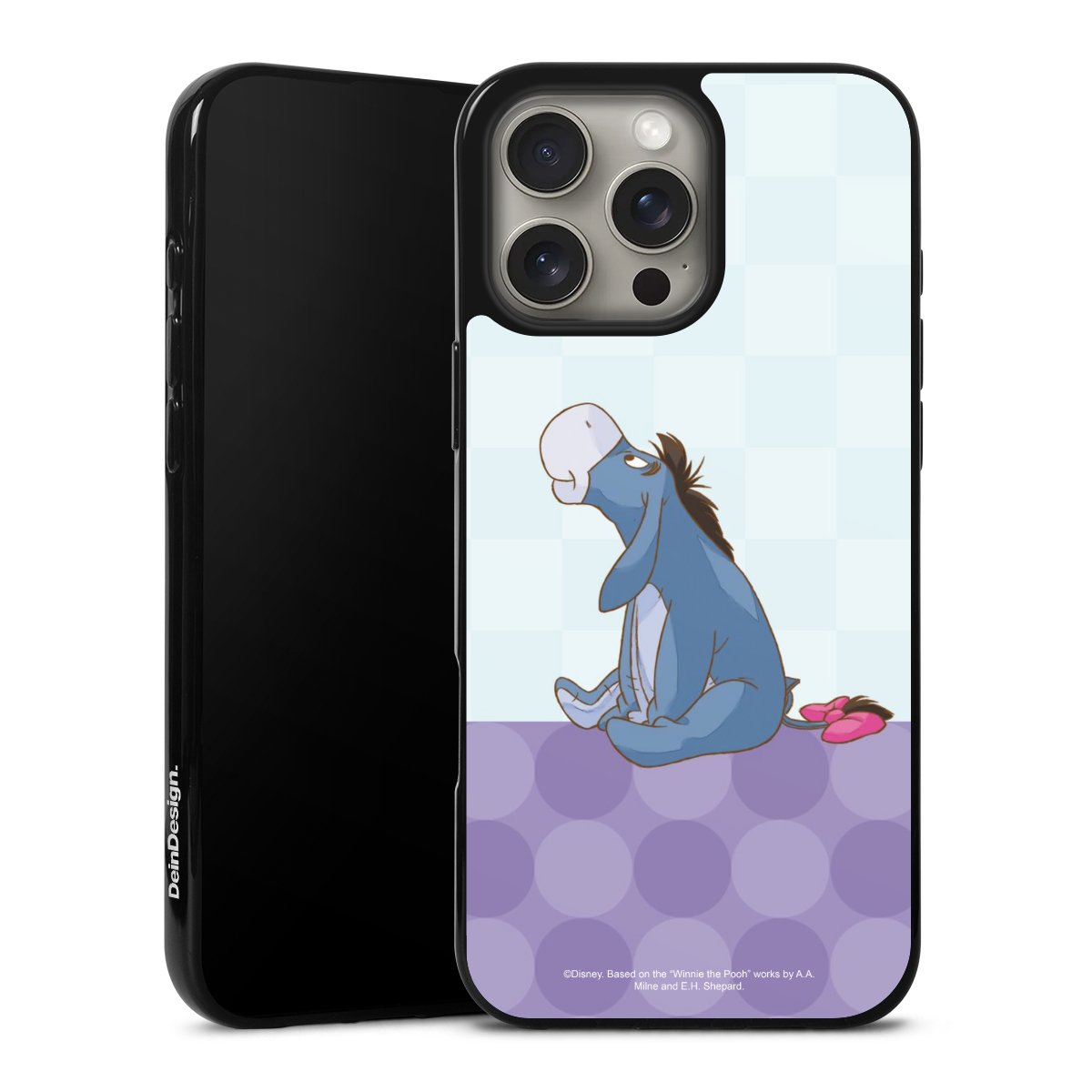 iPhone 16 Pro Max Handy Silikon Hülle Case schwarz Handyhülle Disney Donkey Winnie The Pooh