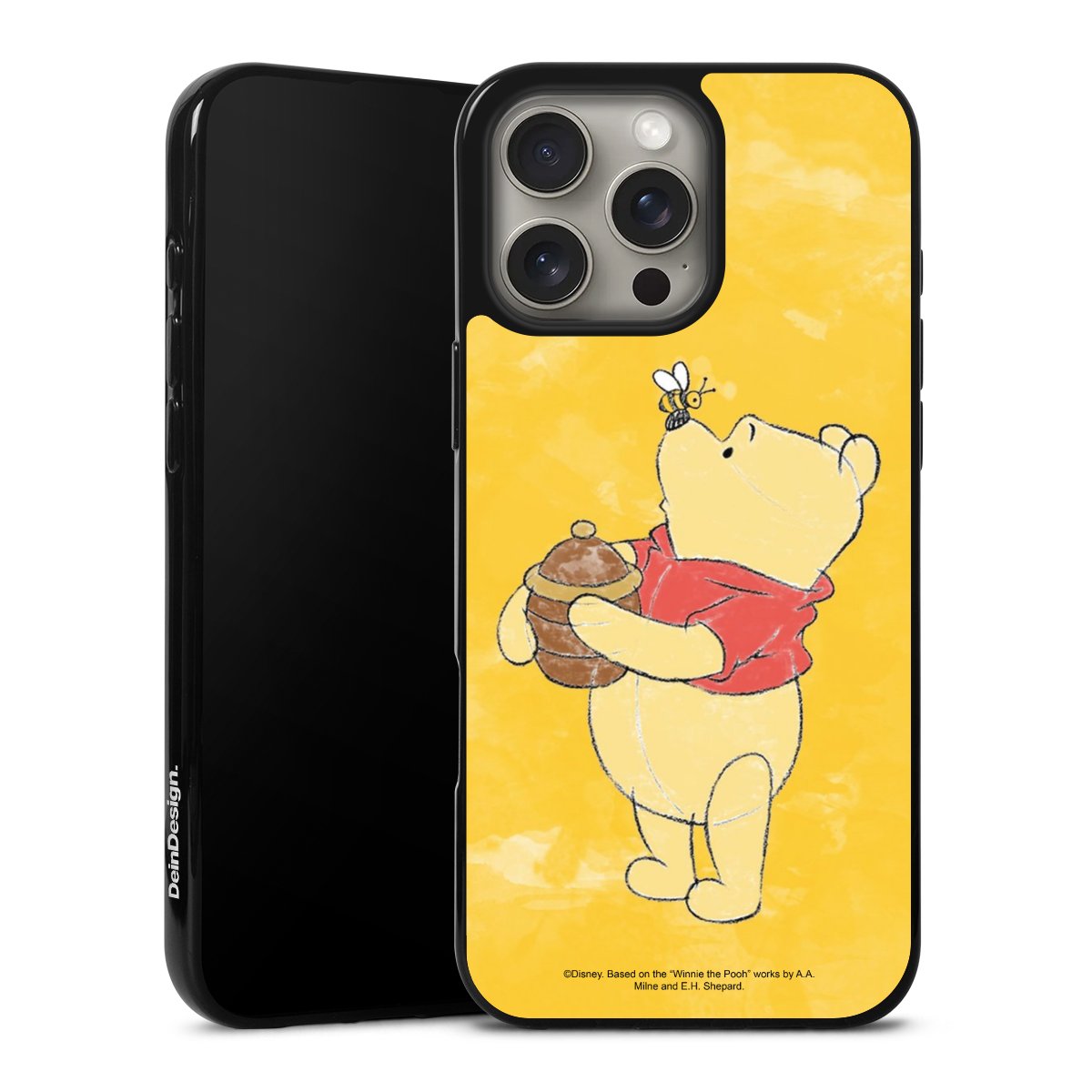 iPhone 16 Pro Max Handy Silikon Hülle Case schwarz Handyhülle Official Licensed Product Winnie The Pooh Disney