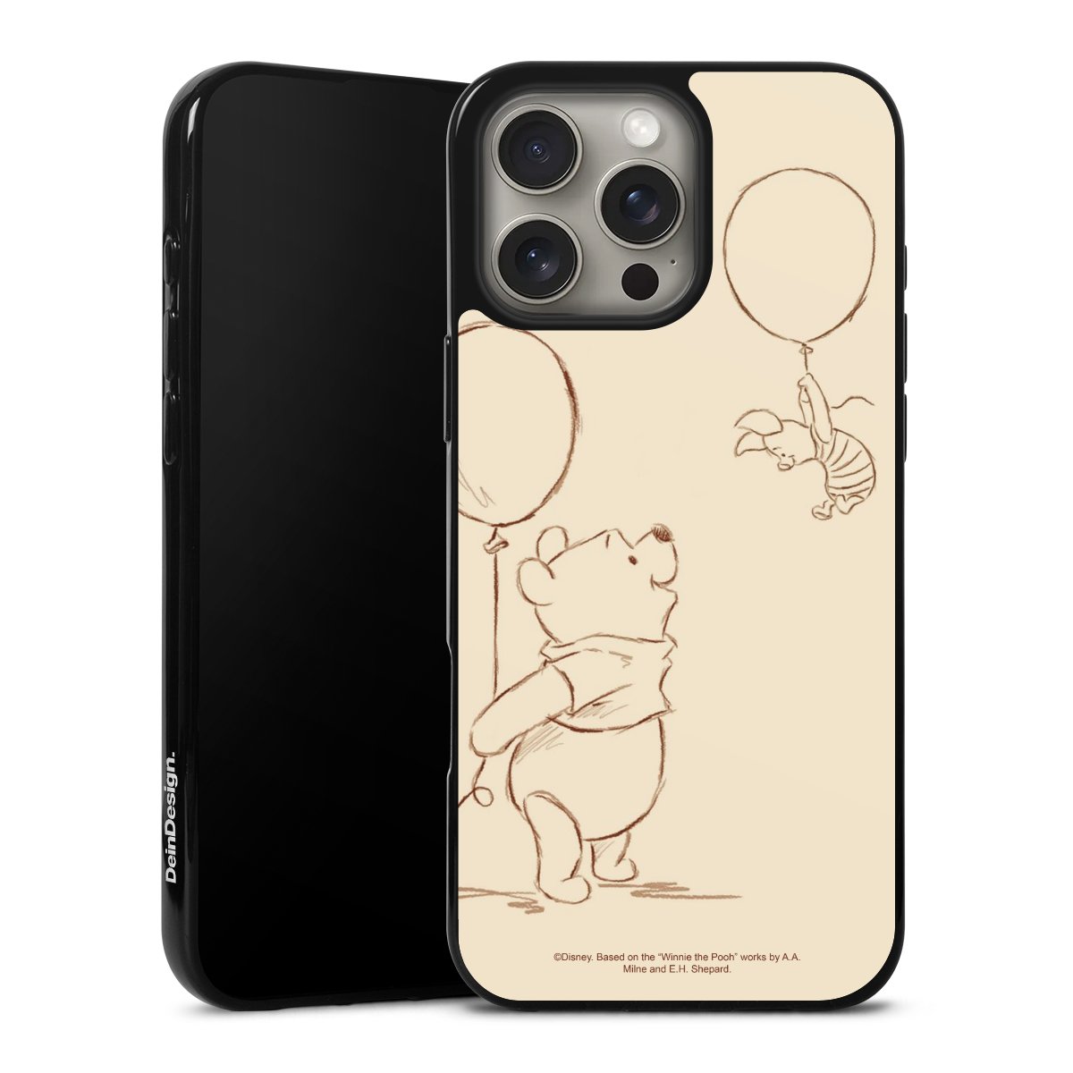 iPhone 16 Pro Max Handy Silikon Hülle Case schwarz Handyhülle Official Licensed Product Winnie The Pooh Disney