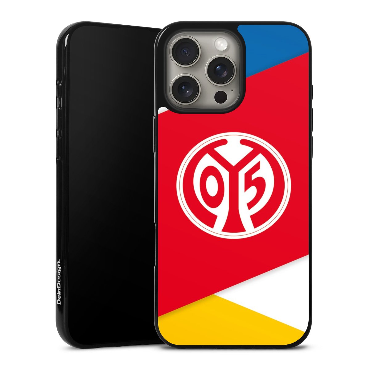 iPhone 16 Pro Max Handy Silikon Hülle Case schwarz Handyhülle Official Licensed Product Soccer 1. Fsv Mainz 05 E.V.