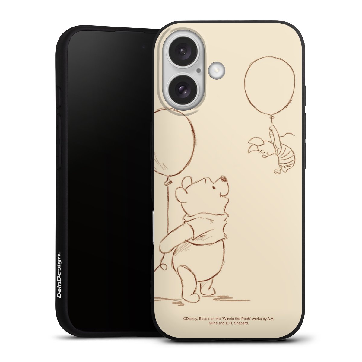 iPhone 16 Handy Premium Silikon Hülle Handyhülle schwarz Case Official Licensed Product Winnie The Pooh Disney Silikon Premium Case