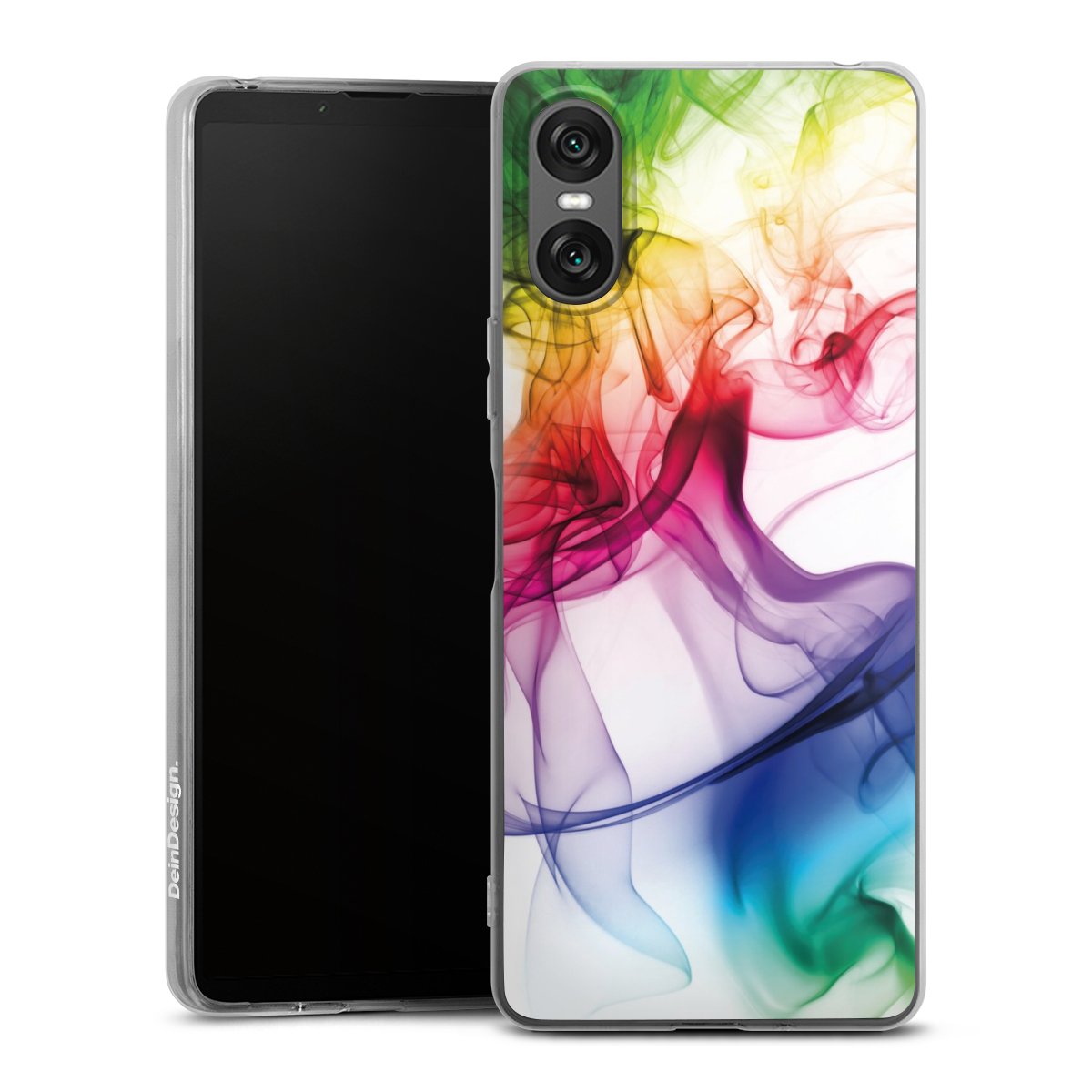 Sony Xperia 10 VI Handy Silikon Hülle Case transparent Handyhülle Water Colour Rainbow Silikon Case