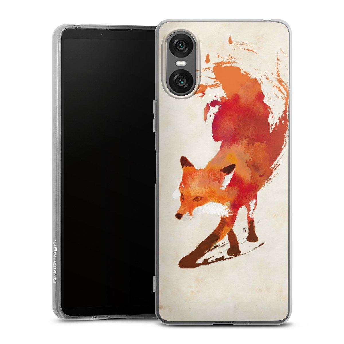 Sony Xperia 10 VI Handy Silikon Hülle Case transparent Handyhülle Fox Graphic Silikon Case