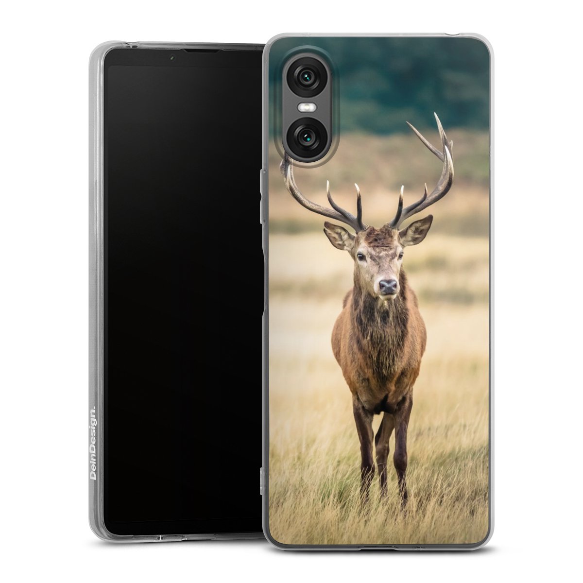 Sony Xperia 10 VI Handy Silikon Hülle Case transparent Handyhülle Deer Meadow Forrest Silikon Case