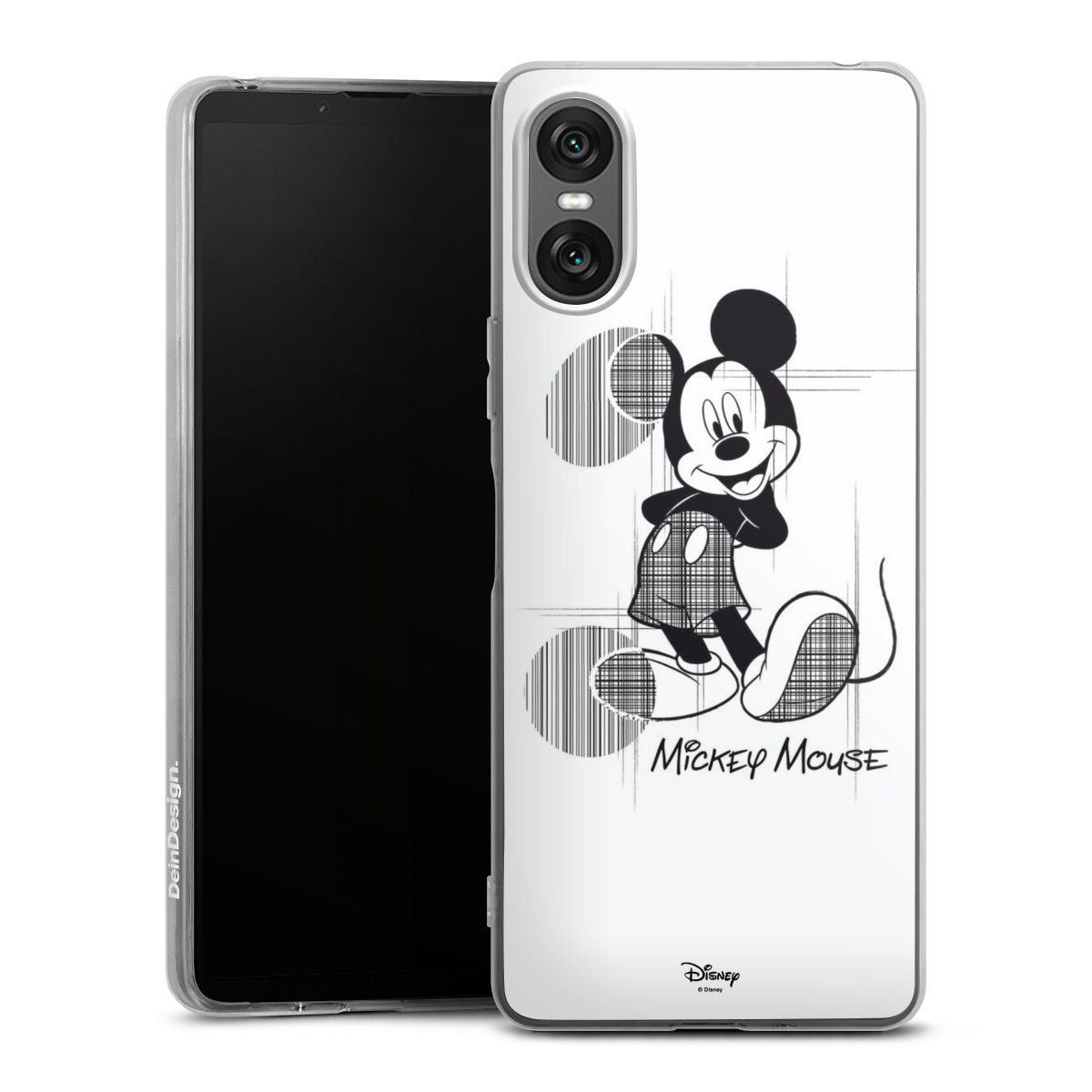 Sony Xperia 10 VI Handy Silikon Hülle Case transparent Handyhülle Disney Official Licensed Product Mickey Mouse Silikon Case