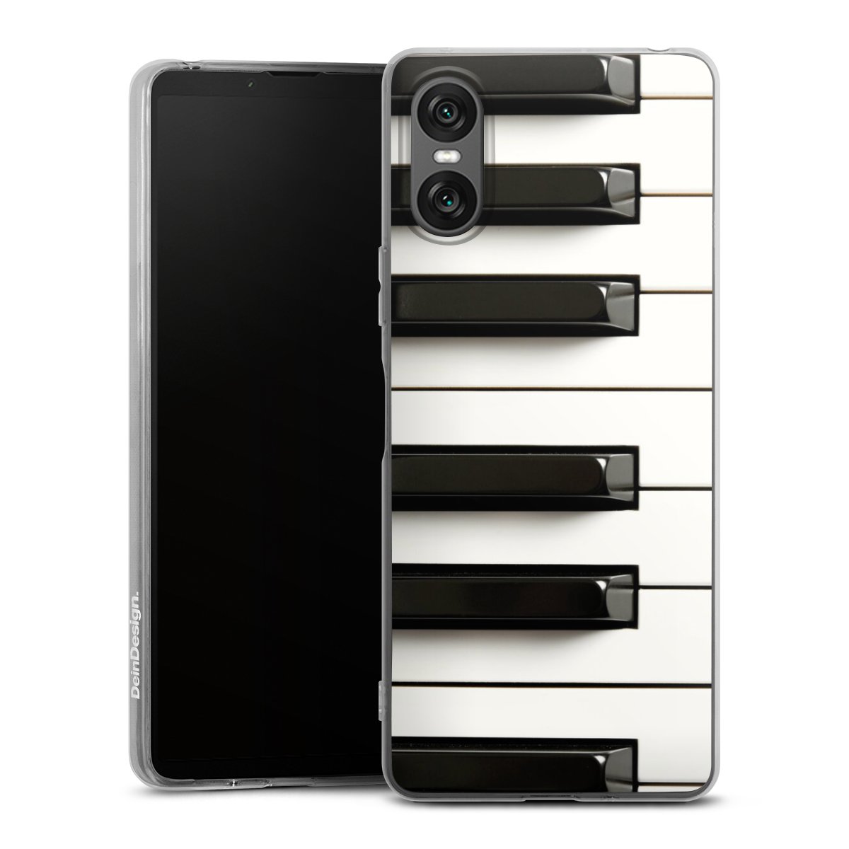 Sony Xperia 10 VI Handy Silikon Hülle Case transparent Handyhülle Klavier Piano Music Silikon Case