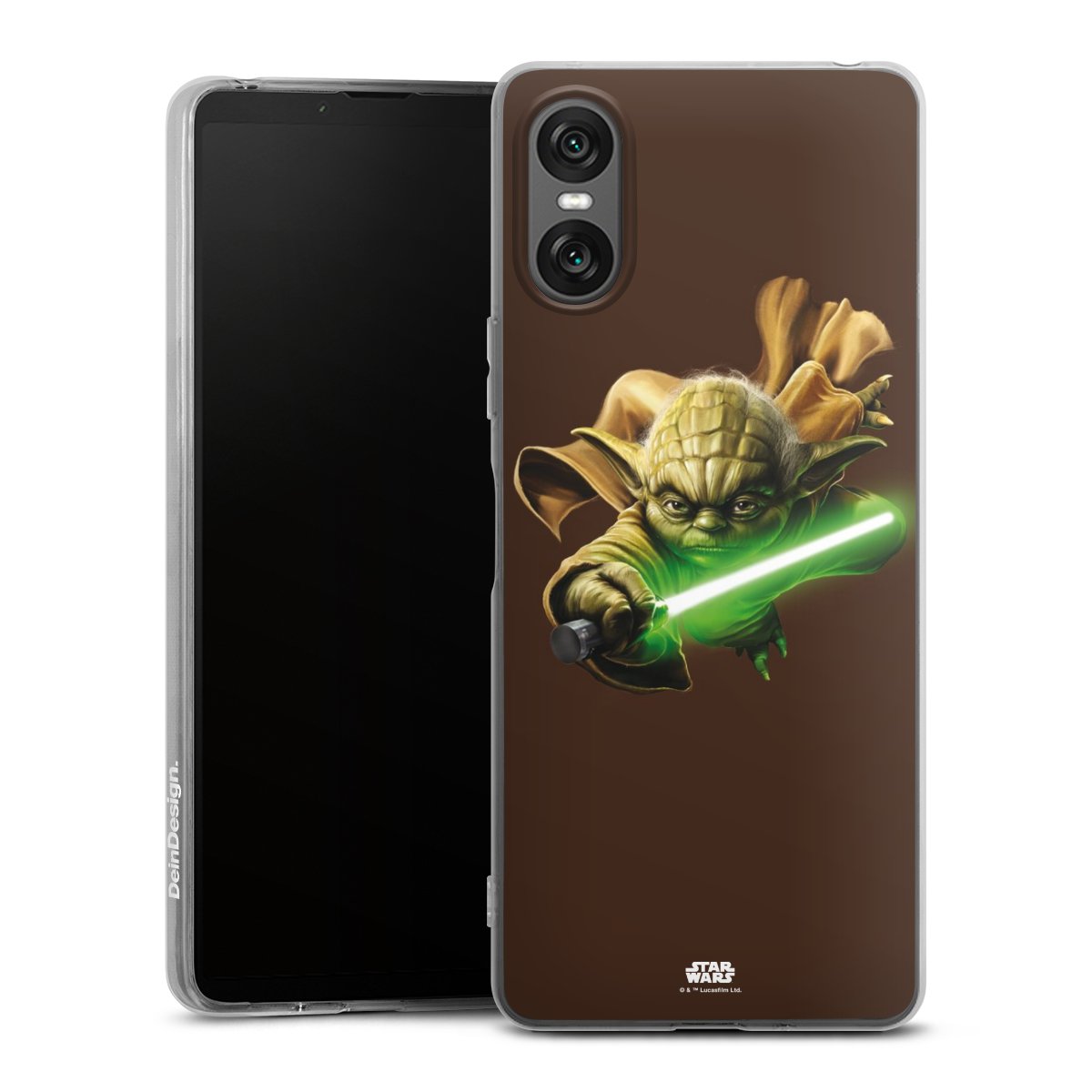 Sony Xperia 10 VI Handy Silikon Hülle Case transparent Handyhülle Yoda Merchandise Star Wars Silikon Case