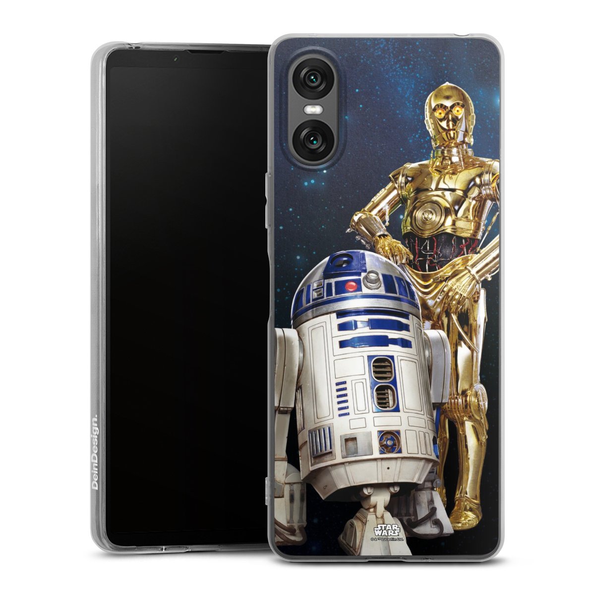 Sony Xperia 10 VI Handy Silikon Hülle Case transparent Handyhülle Weltall Star Wars R2d2 Silikon Case