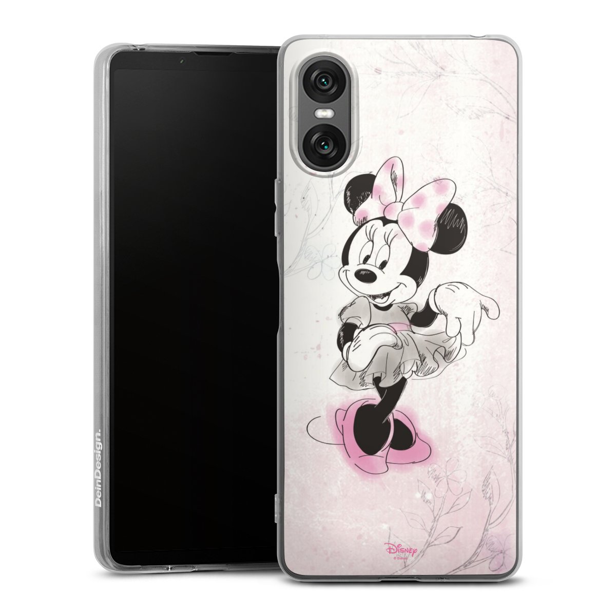 Sony Xperia 10 VI Handy Silikon Hülle Case transparent Handyhülle Disney Minnie Mouse Vintage Silikon Case