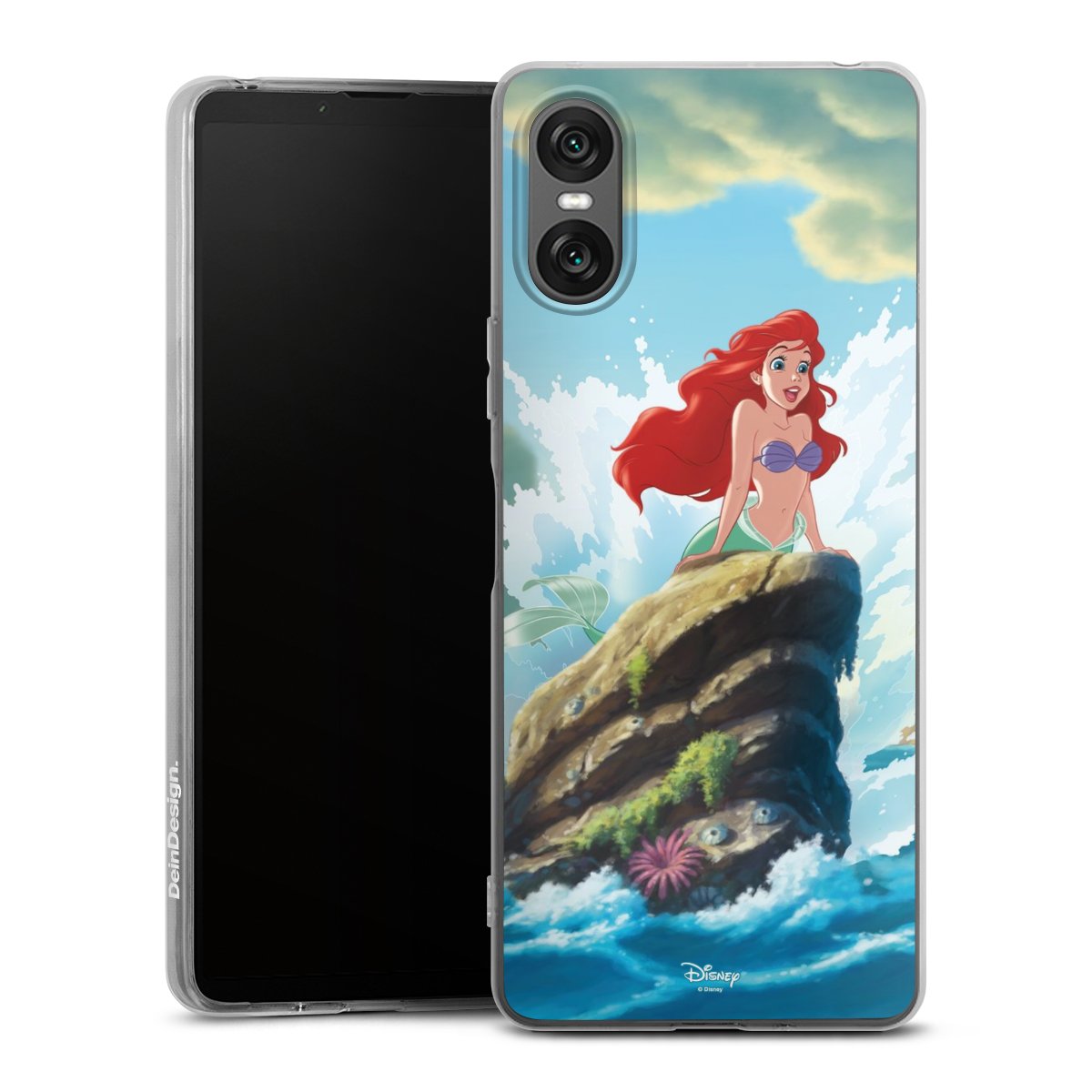 Sony Xperia 10 VI Handy Silikon Hülle Case transparent Handyhülle Mermaid Arielle Die Meerjungfrau Official Licensed Product Silikon Case