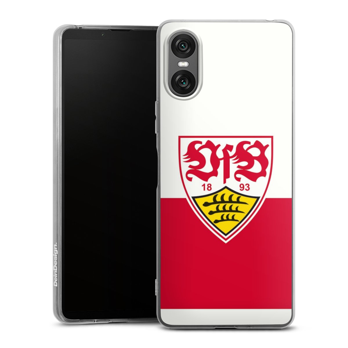 Sony Xperia 10 VI Handy Silikon Hülle Case transparent Handyhülle Official Licensed Product Logo Vfb Stuttgart Silikon Case