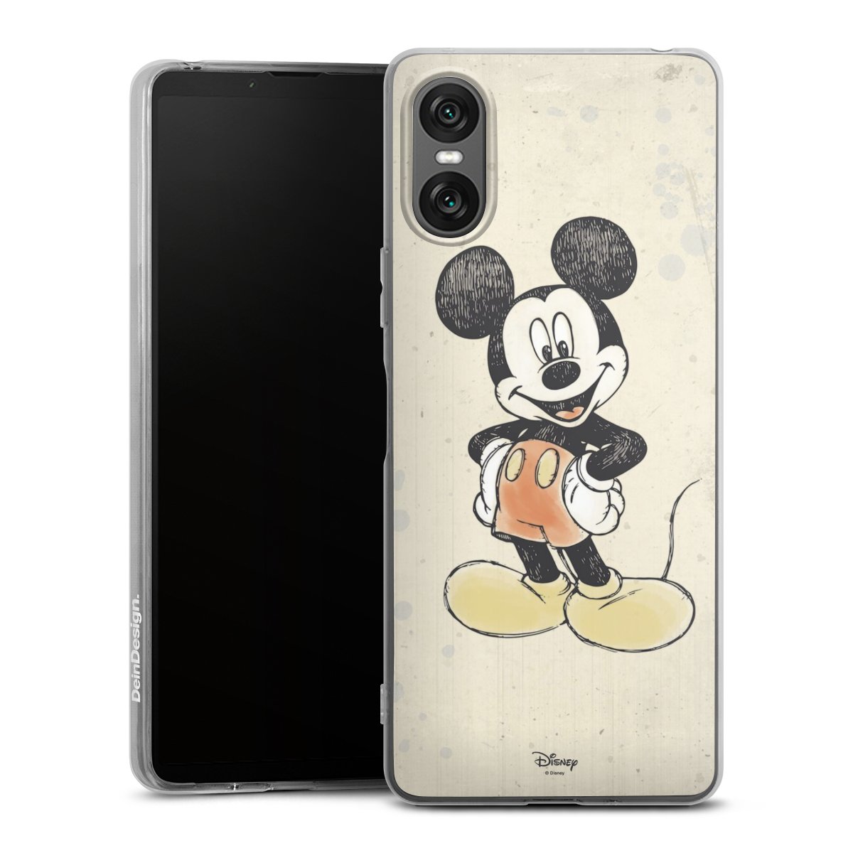 Sony Xperia 10 VI Handy Silikon Hülle Case transparent Handyhülle Water Colour Mickey & Minnie Mouse Official Licensed Product Silikon Case