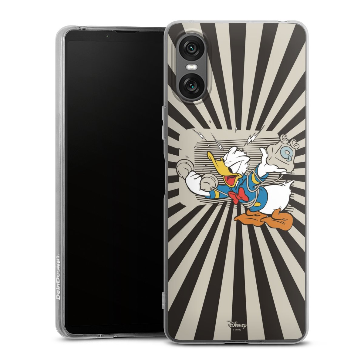 Sony Xperia 10 VI Handy Silikon Hülle Case transparent Handyhülle Donald Duck Disney Official Licensed Product Silikon Case