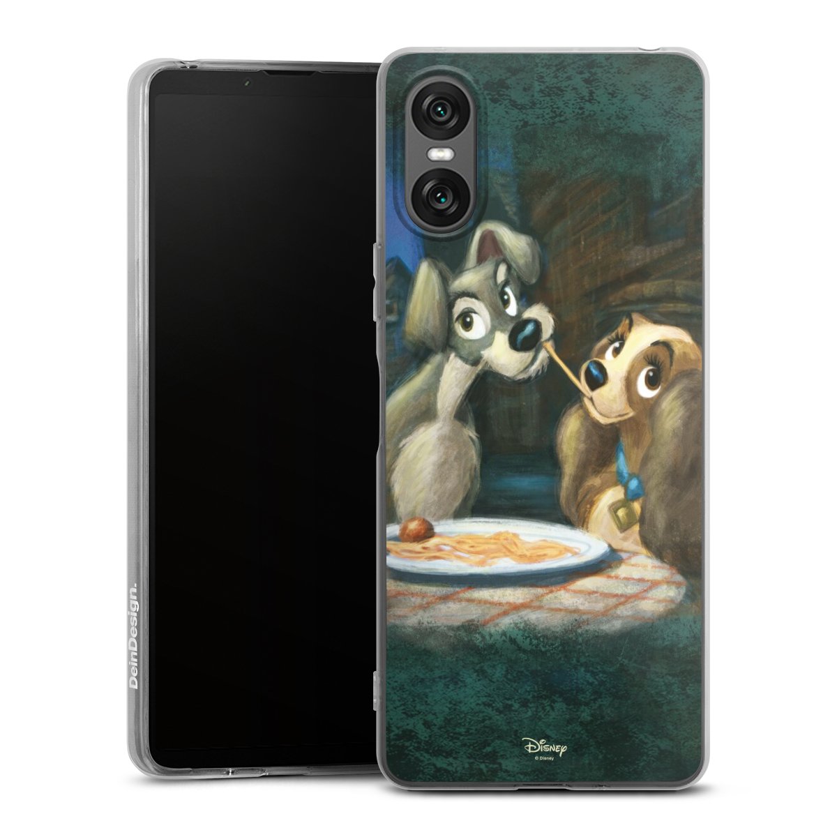 Sony Xperia 10 VI Handy Silikon Hülle Case transparent Handyhülle Lady And The Tramp Official Licensed Product Disney Silikon Case