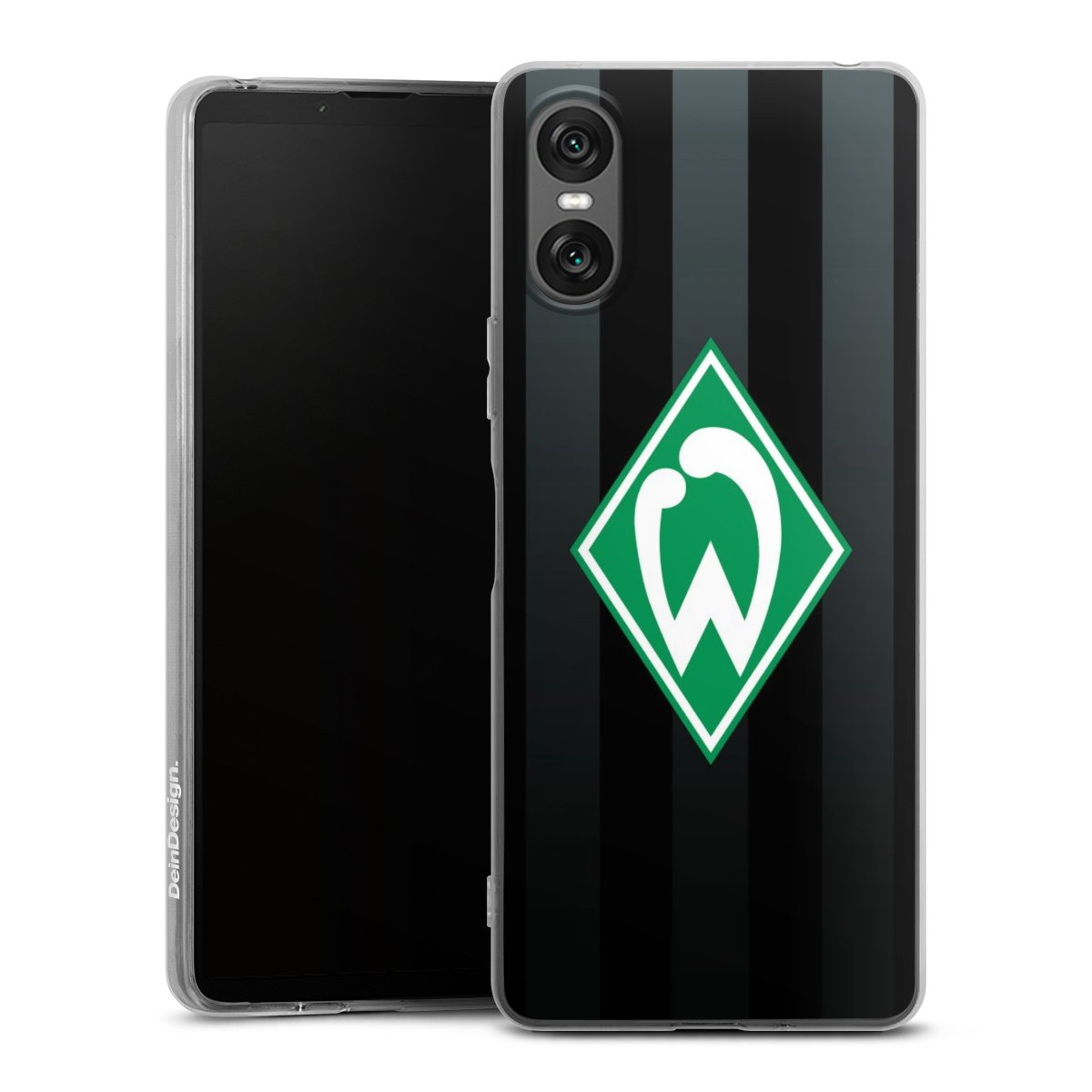 Sony Xperia 10 VI Handy Silikon Hülle Case transparent Handyhülle Stripes Sv Werder Bremen Official Licensed Product Silikon Case