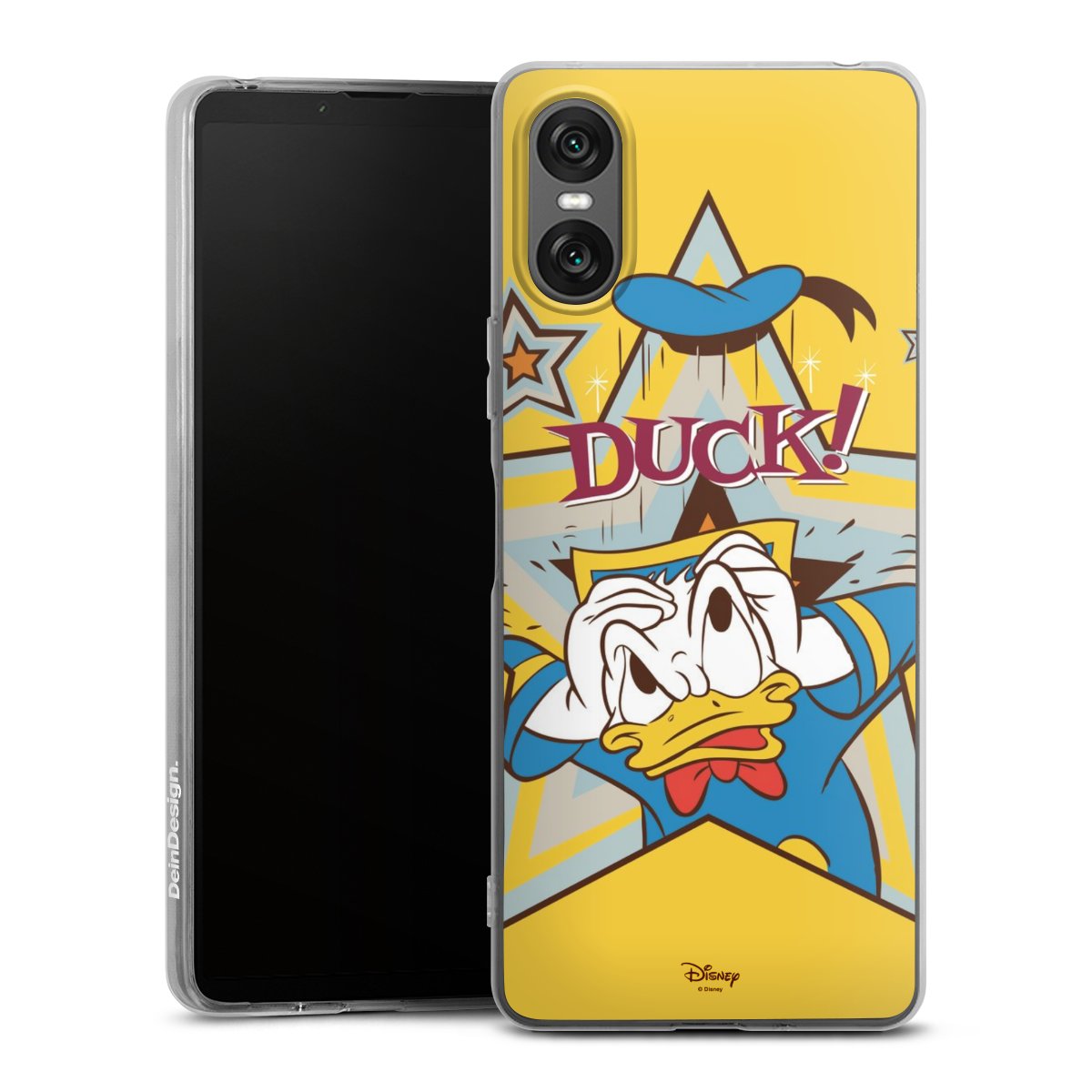 Sony Xperia 10 VI Handy Silikon Hülle Case transparent Handyhülle Official Licensed Product Donald Duck Disney Silikon Case