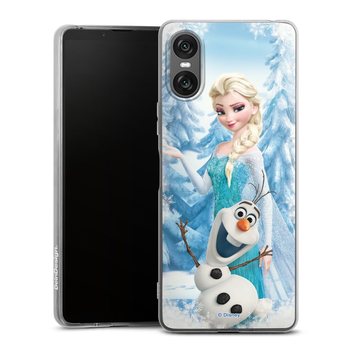 Sony Xperia 10 VI Handy Silikon Hülle Case transparent Handyhülle Official Licensed Product Frozen Elsa Disney Silikon Case