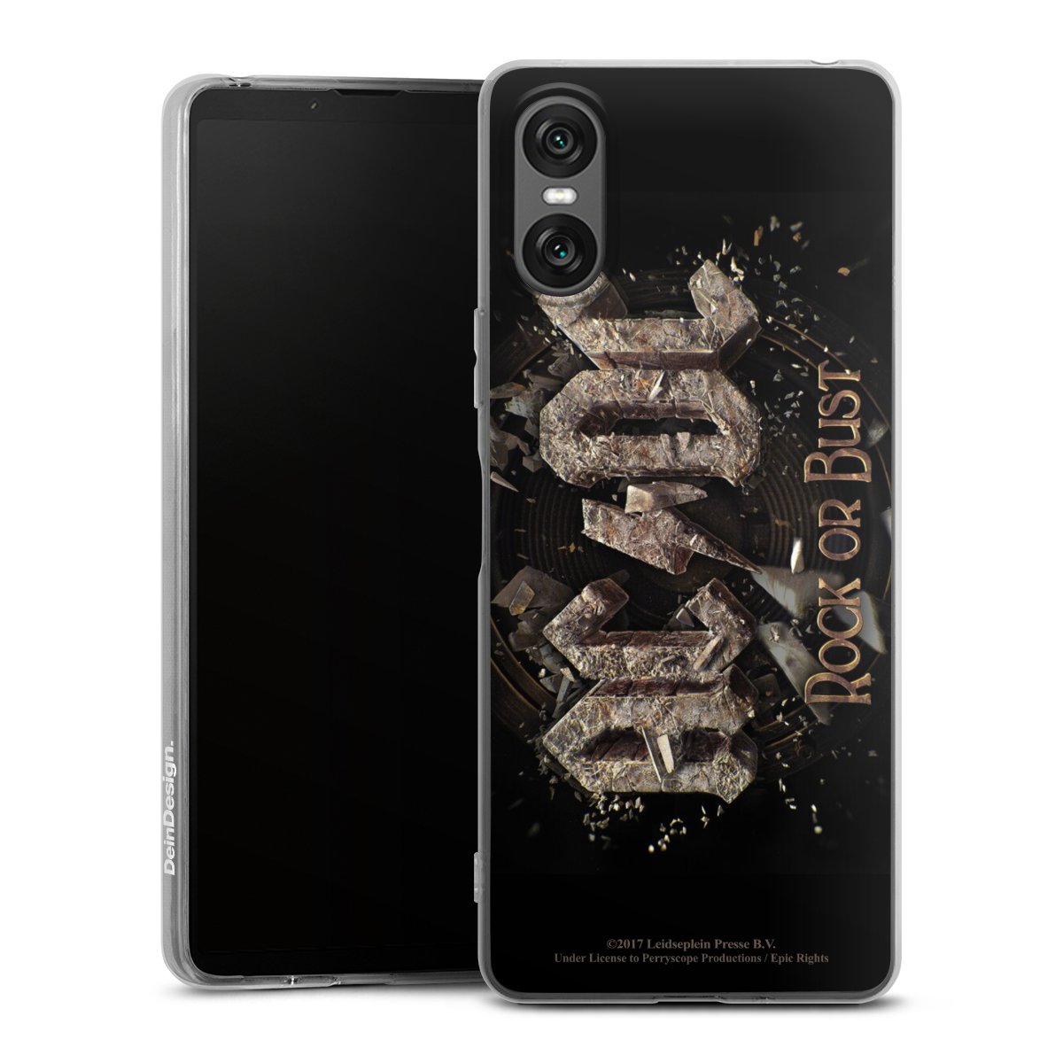 Sony Xperia 10 VI Handy Silikon Hülle Case transparent Handyhülle Acdc Official Licensed Product Rock Or Bust Silikon Case