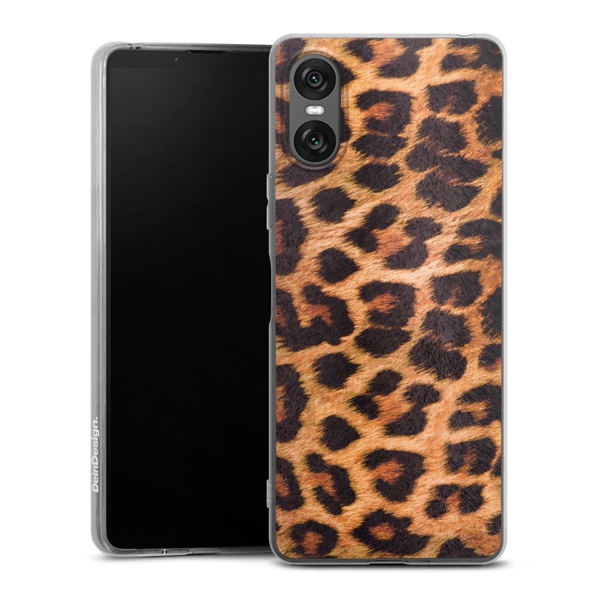 Sony Xperia 10 VI Handy Silikon Hülle Case transparent Handyhülle Animal Print Leopard Fur Silikon Case