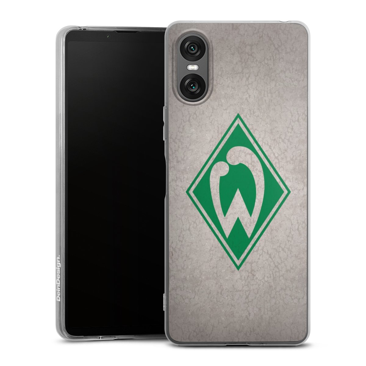 Sony Xperia 10 VI Handy Silikon Hülle Case transparent Handyhülle Sv Werder Bremen Concrete Official Licensed Product Silikon Case