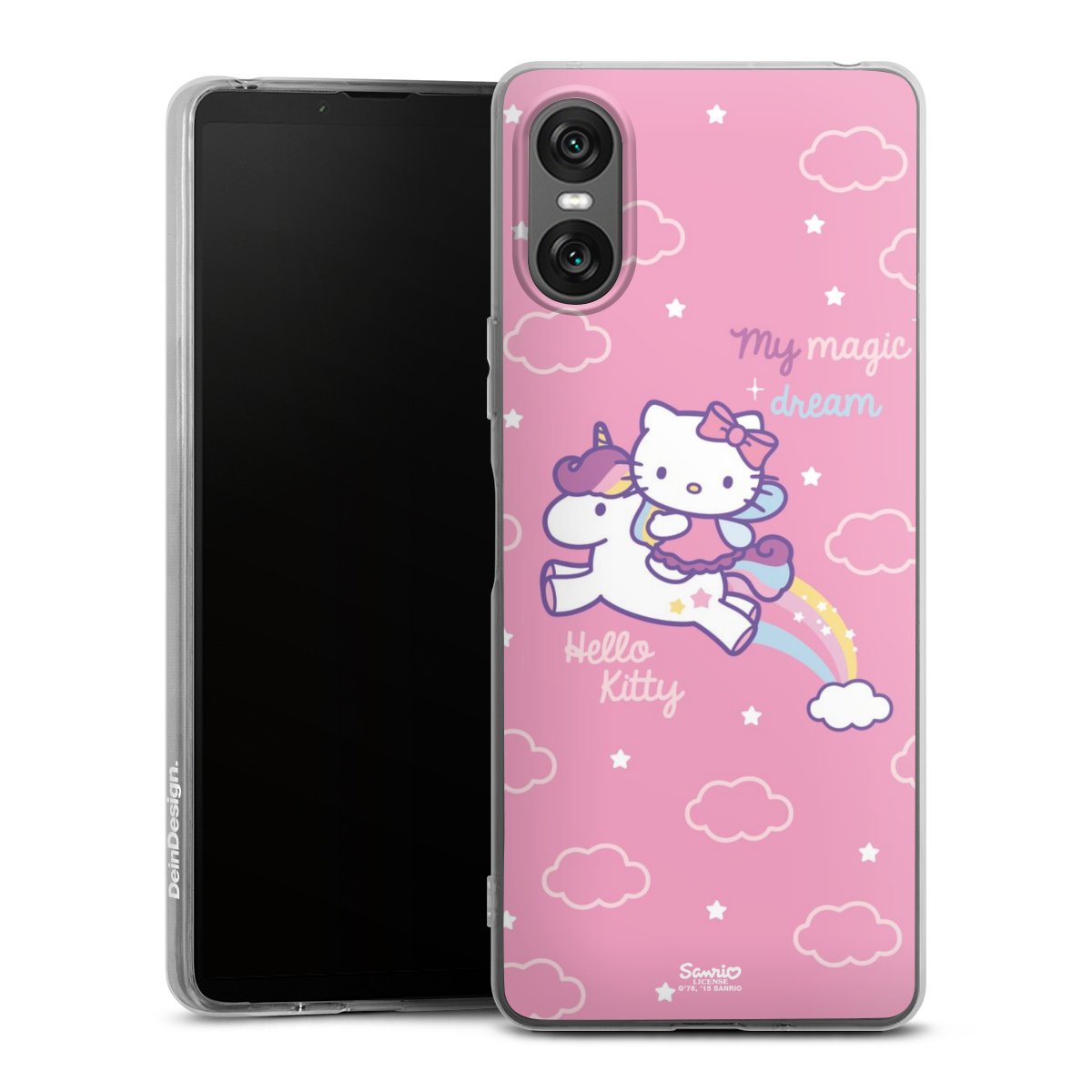 Sony Xperia 10 VI Handy Silikon Hülle Case transparent Handyhülle Einhorn Official Licensed Product Hello Kitty Silikon Case