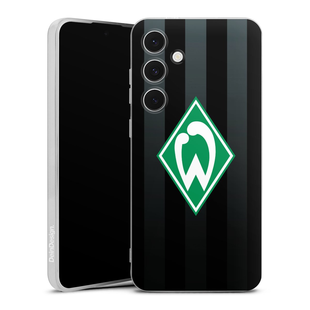 Galaxy S24 FE 5G Handy Silikon Hülle Case transparent Handyhülle Stripes Sv Werder Bremen Official Licensed Product Silikon Case