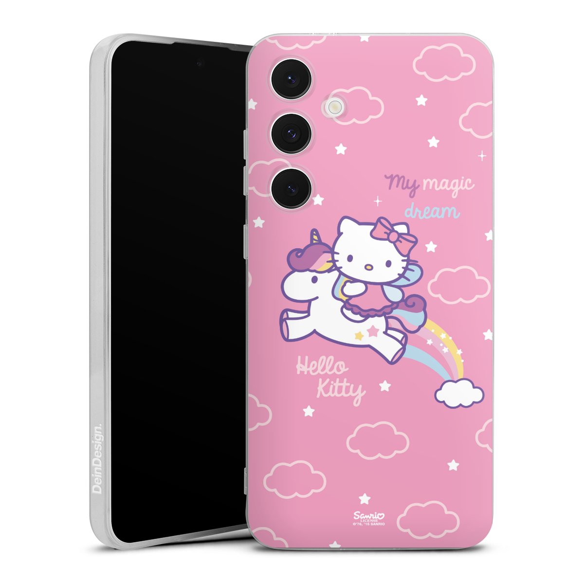 Galaxy S24 FE 5G Handy Silikon Hülle Case transparent Handyhülle Einhorn Official Licensed Product Hello Kitty Silikon Case