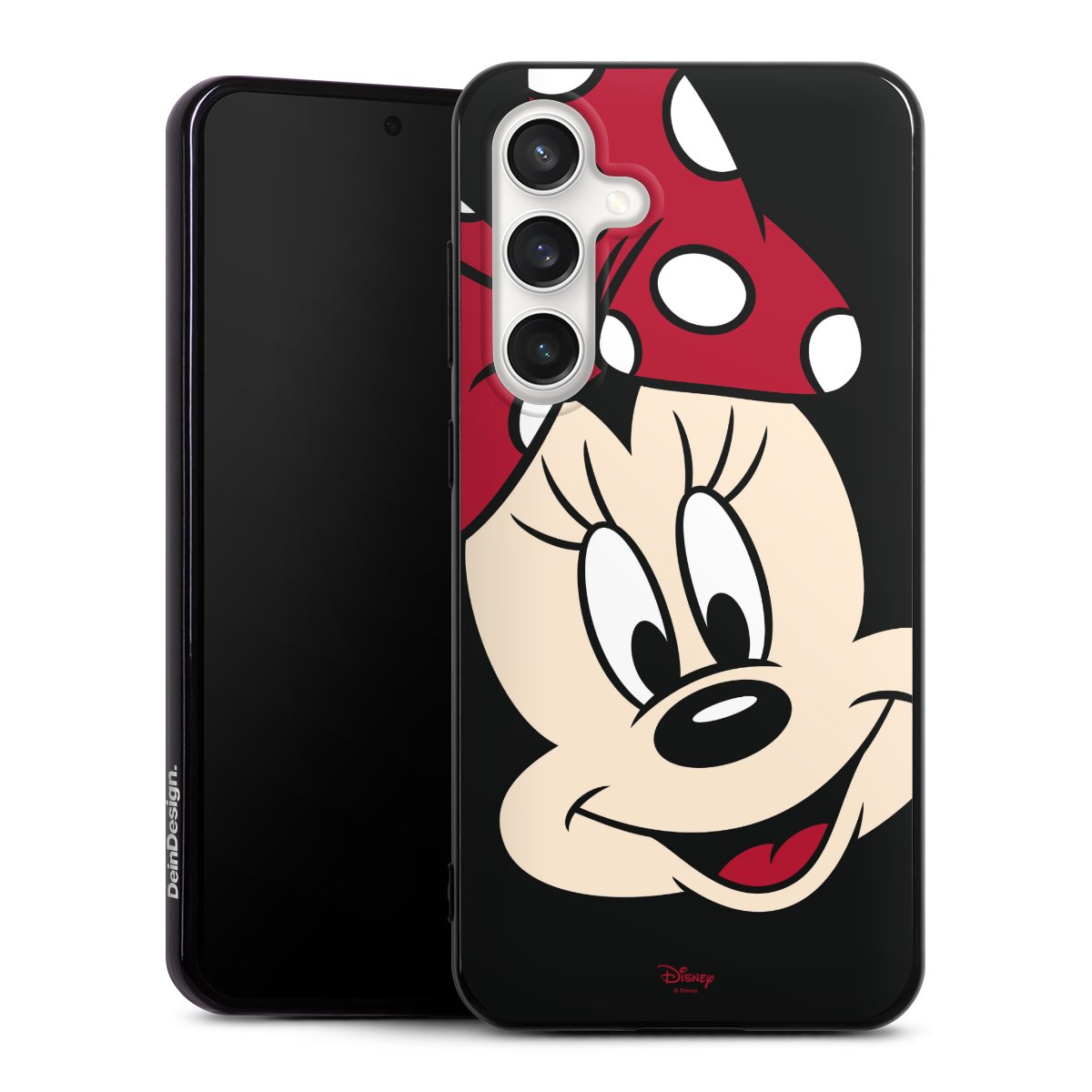 Galaxy S24 FE 5G Handy Silikon Hülle Case schwarz Handyhülle Minnie Mouse Official Licensed Product Disney