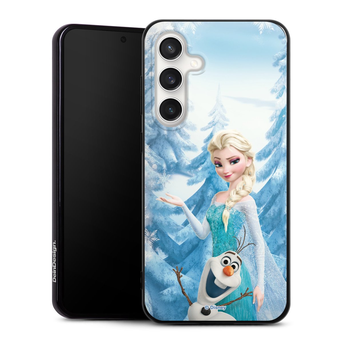 Galaxy S24 FE 5G Handy Silikon Hülle Case schwarz Handyhülle Official Licensed Product Frozen Elsa Disney