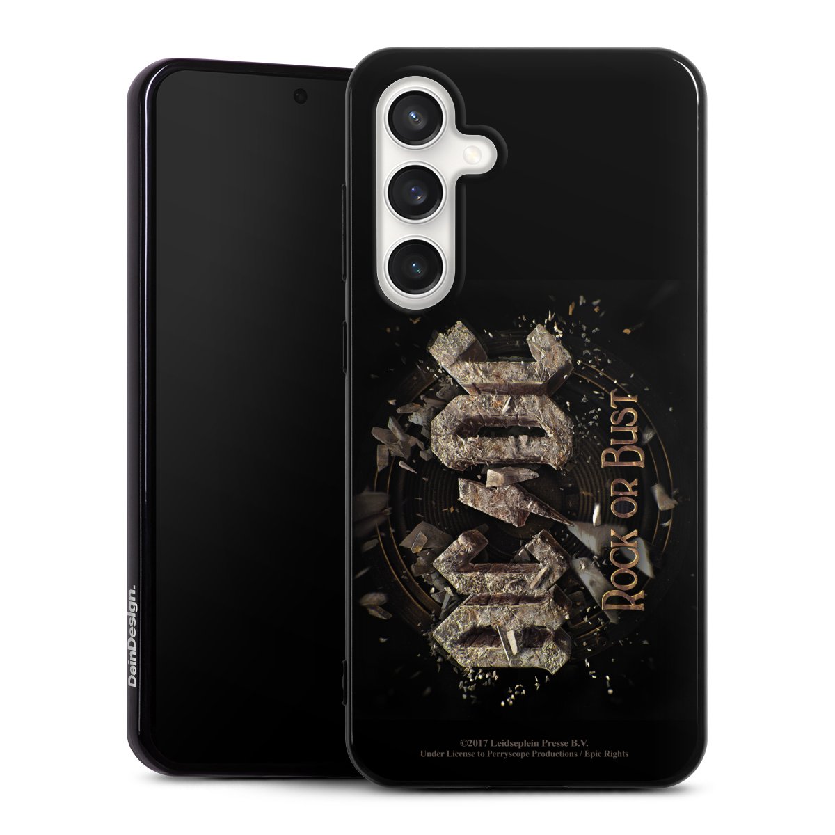 Galaxy S24 FE 5G Handy Silikon Hülle Case schwarz Handyhülle Acdc Official Licensed Product Rock Or Bust